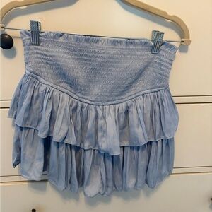 Mustard Seed Sky Blue Ruffled SKORT